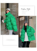 Winter Women Parkas Warm Down Cotton Coats Bubble Jacket Thick Knitted Loose Puffer Coat Stand Collar Female Outwear