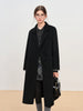 Winter Women's Tailored Shoulder Blazer Coat - Double Faced Wool Trench Outerwear with Notch Lapel Office Elegant
