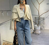 Crop Black Short Clothing Women's Blazers Female Coats and Jackets White Outerwear Youthful Woman Clothes Korean Bring