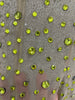 Sexy Sparkly Silver Rhinestone See Through Mesh Long Dress Women Evening Birthday Party Bar Stage Show Costume