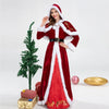 Deluxe Classic Mrs. Claus Christmas Costume Xmas Party Santa Claus Cosplay Women Red Dress Christmas Queen Carnival Party Dress