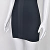 Sexy Plunge V Bandage Dress Stripes Slim Bodyocn Mini Party Celebrity Evening Dress Elastic Knitted Vestidos