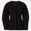Women's jacket autumn single breasted slim long sleeved top Shoulder sleeves V-neck women's suit jacket Women's coat