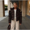 Two Wear Women's Winter Jacket Detachable Sleeve Padded Coat Stand Collar Hooded Puffer Coat Short Padded Coat Padded Vest
