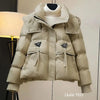 Loose Comfortable Be All-match Ladies Cotton Padded Outerwear Elegant Hooded Thicken Women's Down Cotton Jacket