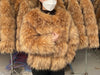 Faux Fur Coat Women's Jacket Winter Warm Thick Fox Raccoon Leather Brown Plus Size Especially Fake Fur Cold