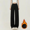 Winter Girls Thermal Fleece High Waist Jeans Lady Snow Warm Plush Denim Pants Women Classic Straight Leg Trousers