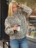 Retro Spotted Fur Short Skirts Sets Women Chic Full Sleeves Jacket Zipper Half Body Skirt Faux Fur Loose Suits Daily Wear Lady