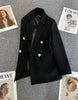 Spring Autumn Long Sleeve Female Blazer Double Button Jacket Ladies Business Work Wear Formal Coat Women Outerwea