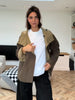 Casual Stand Collar Reversible Jacket For Women Long Sleeve Single Breasted Coat Lady Spring Autumn Chic Streetwear