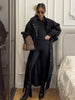 Elegant Minimal Trench Coat Sophisticated Office Commute Loose Long Maxi Overcoats Ladies Autumn Daily Street Fall Outerwear