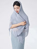Pleated Shawl Coat For Women Slash Neck Solid Color Headcloth Scarf Versatile Coats Spring 2Z2603