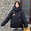 Autumn Winter Cotton Jacket Women's Korean Cotton-Padded Thicken Warm Hooded Parkas Short Coat Female Casual Ladies Top