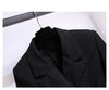 Women Spring Women Clothing Suit Skirt Jacket Belt Waist Slim Suit Women Blazer Long Coat Black Blazers