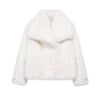 Women's Fur Coat Brown Artificial Fur Coat Women Winter Coats Fluffy Cropped Outerwears Hair Coat Warmth Plush Jackets