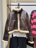 Autumn Winter Women Faux Lamb Fur Short Jacket Vintage Female Moto Biker Zipper Thick Warm Coat Fleece Outwear