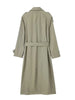 Women With Belt Solid Double Breasted Trench Vintage Lapel Neck Long Sleeves Female Chic Lady Outfits