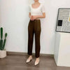 Straight Pleated Pants For Women High Elastic Waist Casual Loose Trousers Female Spring Clothing 2DA1022