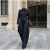 Chic Stand Collar Military Jacket Women Full Sleeve V-neck Single Breasted Short Jackets Lady Spring Commute Coat
