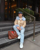 Women Deer Print Faux Fur Cropped Coats Blue Contrast Lapel Cuff Button Up Fluffy Warm Coat Winter Casual Chic Wear