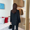 Women Autumn and Winter Blaze Black Cotton Lined Warm Suit Jacket Women's Korean Street Bombing Suit Coat