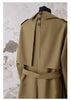 Spring Autumn Khaki Trench Coat for Women Belt Double Breasted Elegant Elegant British Style