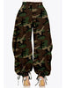 Women Streetwear Drawstring Pants Autumn Winter Camouflage Print Loose Safari Cargo Harem Hip Hop Trousers