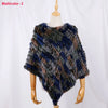 Genuine Rabbit Fur Knitted Natural Fur Poncho Wrap Coat Shawl Lady Scarf Natural Fur Wedding Party Cape