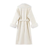 White Fur Patchwork Lace-up Overcoats Women's Street V-neck Full Sleeve Long Woolen Coat Winter Ladies Thick Outwear