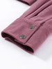 Stand Collar Side Placket Suit Jacket Women Elegant Long Sleeve Button Pocket Loose Coats Spring Chic Office Lady Outerwears