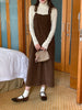 Chic Japan Mori Girls Feminine Vestidos Women Flower Embroidery Elegant Retro Cute Vintage Cotton Corduroy Pockets Shirt Dress