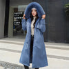 Winter Jacket Women's Parkas Thick Warm Fur Lining Long Parka Female Hooded Fleece Padded Coat Distachable Outwear 5XL