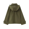 Green Warm Winter Hooded Jackets Women's Autumn Outdoor Oversized Bomber Jacket Coats Demi-Season Windbreak Outerwears