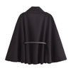 Mujer Belt Poncho Capes Women Black Cloaks Winter Coats Woman Bat Sleeve Cape Coats for Women Women's Cape Jacket