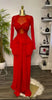 Women Mesh See Though Long Sleeve Maxi Bowknot Long Dress Evening Sexy Club Party Evening High Street Dresses