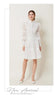 French Elegant Lace Splicing Waist Lantern Sleeve Dress Vintage High Collar Princess Dress Organza Cocktail Women's Wear