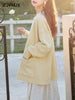 Beige Pockets Knitted Sweater Coats Women Loose Single-breasted V-neck Purple Cardigan Female Autumn Casual Red Cardigans