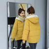 Winter Thickened Warm Parkas Women Casual Hooded Cotton Padded Jacket Woman Students Long Sleeved Quilted Short Coats
