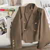 Blazer Women Short Jacket Spring Autumn Korean Casual Long Sleeved Chic Office Lady Blazers Clothing Female Top Coat