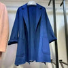 Autumn Women Elegant Double-sided Long Sleeve Solid Color Cardigan Cashmere Soft Coat Female 2W402