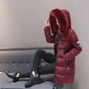 Zipper Pockets Design Plus Size Jacket Women Winter Collar Hooded Parka Clothing Elegant Slim Warm Thick Female Coat