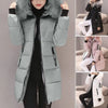 Women Winter Jackets Down Cotton Hooded Tops Large Size Parkas Mujer Coats Long Coat Female Fur Collar Outfits Year