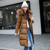 Women Parkas Hooded Zipper Thick Parka Thick Casual Full Sleeve Solid Long Coats Pockets Elegant Outerwear Warm Casual