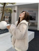 Spring Winter Hairy Shaggy Soft Thick Warm Faux Fur Coat Women with Hood Fluffy Jacket Fake 2 Piece Clothes