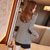 Coffee Plaid Blazer Women Tempeament Wool Long Sleeve Slim Jacket Office Ladies Work Coat Gray Tops