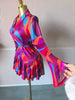 Spring Women Flare Long Sleeve V-neck Sashes Ruffle Mini Dress Street Elegant Sexy Vacation Party Birthday Dresses