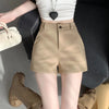 Korean High Waisted A Line Shorts Ladies Solid Color All-Match Slim Casual Short Pants Women Sexy Girl Elastic Tight Shorts