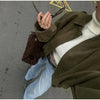 Vintage Oversized Suede Leather Jacket Women Shoulder Pad Full Sleeve One Button Coat autumn Lady Chic Bomber Streetwear