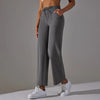 Women Leggings Wide Leg Flare Pants With Pockets Drawstring Sports Trousers High Waist Flared Yoga Leggings Fitness Running Jogg