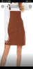 Women's Suspender Skirt Corduroy Spring and Autumn Pocket Strap Adjustable Casual Strap Short Dress